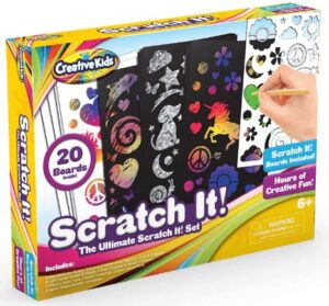 Creative Kids Ultimate Scratch It Off Papers Activity Set for Kids | Rainbows Scratchboard Arts & Crafts Kits for Children | Party Favor Pack, Schools, Birthdays | for Boys & Girls