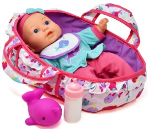 this is an image of baby's potty training doll feeding set in multi-colored colors