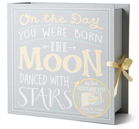 this is an image of a baby milestone keepsake gift book