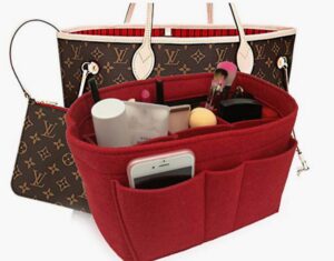 red Felt Insert Bag Organizer