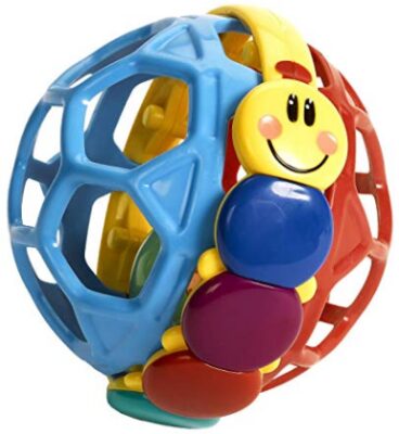 This is an image of a babay ball rattle toy