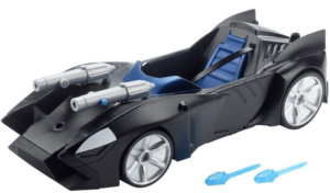 This is an image of toddlers Justice League Action Twin Blast Batmobile Vehicle