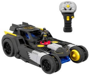 This is an image of toddlers Imaginext Fisher-Price DC Super Friends Transforming Batmobile R/c