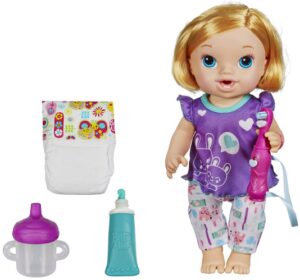 this is an image of baby's potty training doll brushy in violet color