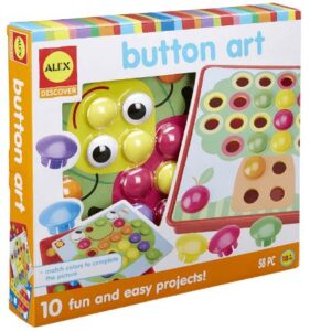This is an image of kids Alex Discover Button Art Activity Set Kids Art and Craft Activity