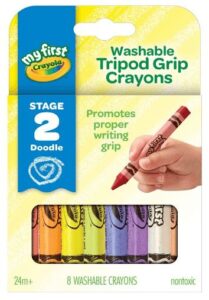 My First Crayola Washable Tripod Grip Crayons, 8 Count