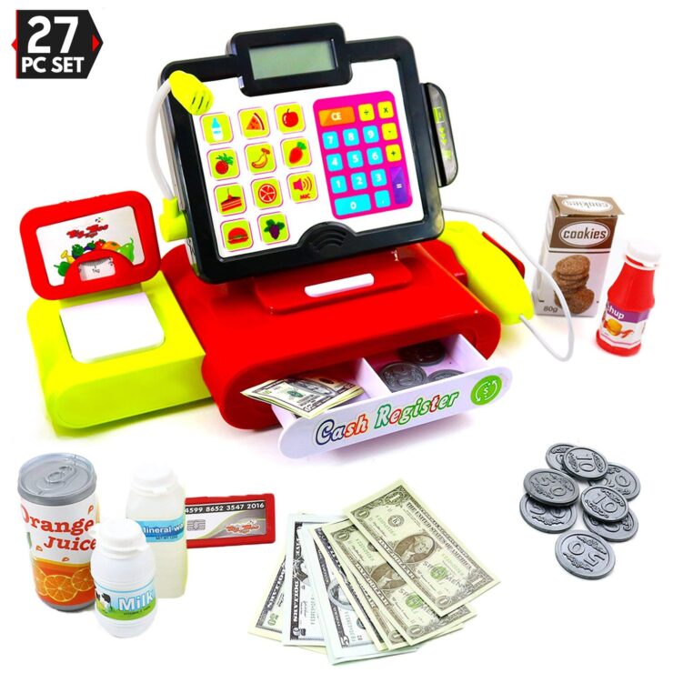 cash register set with pretend play for kids