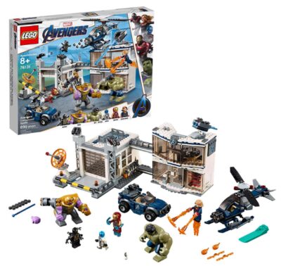 this is an image of kid's lego marvel compound battle building kit in multi-colored colors