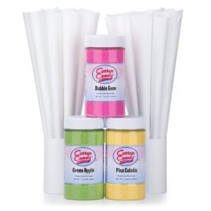 cotton candy express fun pack with 50 paper cones designed for games