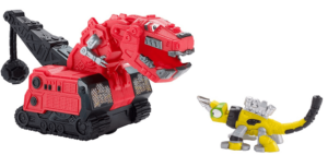 This is an image of kids dinotrux diecast tyrux and reviit set toy