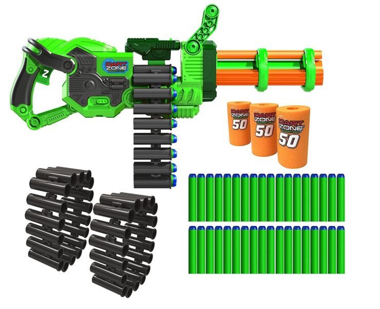 dart zone super commando gatling blaster designed for kids