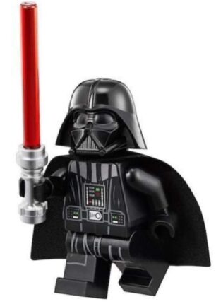 this is an image of kid's lego disney minifigure dartch vader in black color