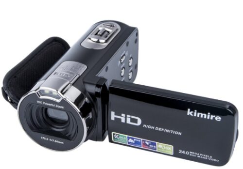 This is an image of Digital camera camcorders by kimire in black color