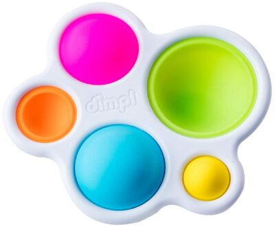 This is an image of toddler's bubble silicone toy in colorful colors