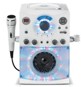 Built-in Speaker Karaoke System with Disco Lights, White