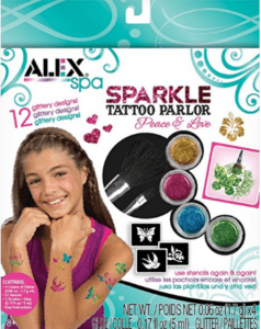 ALEX Spa Fun Sparkle Tattoo Parlor - Peace and Love