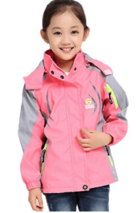 Roseate Girls Waterproof Jacket Sport Lightweight Outerwear