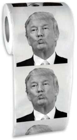 This is an image of brother's donald trump toilet paper
