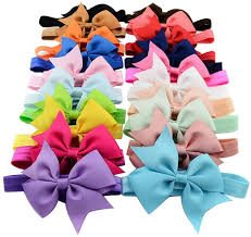 multi colored Qandsweet Baby Girls Headbands and Forked Tail Bow 