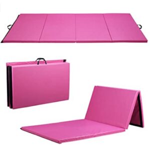 This is an image of girl`s pink gymnastic mat