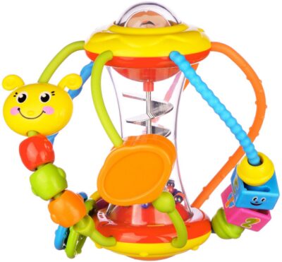 This is an image of healthy ball rattle toy with educational activities for kids