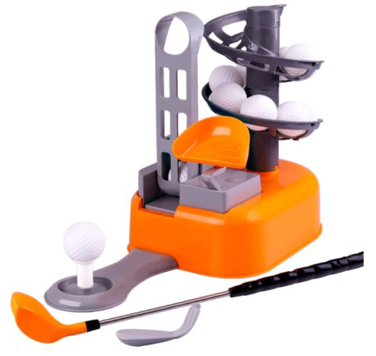 this is an image of a golf toy set for kids 3 to 7 years old.