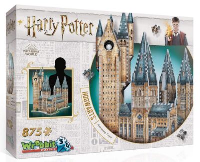this is an image of kid's harry potter hogwarts jigsaw puzzle in white and bleu colors