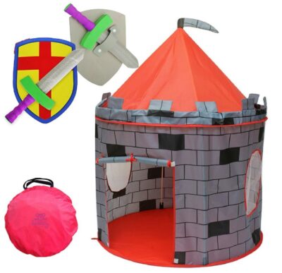 this is an image of kid's teepee tent kiddey knight's caslte in colorful colors