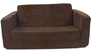 This is an image of kids Fun Furnishings Toddler Flip Sofa, Brown