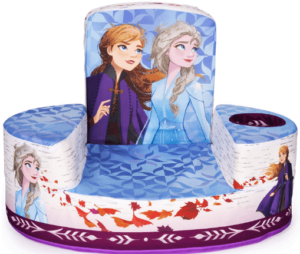 This is an image of kids disney frozenflip open sofa, Marshmallow Furniture, Children's Transforming Flip-See-Do Frozen 2 Foam Chair, by Spin Master
