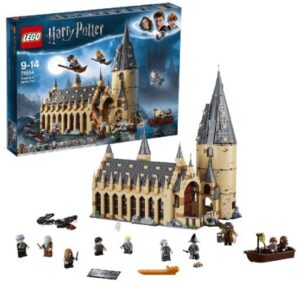 This is an image of kids Harry Potter Hogwarts Great Hall lego