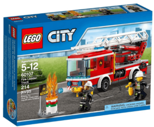 This is an image of kids LEGO City Fire Ladder Truck 60107