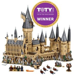 This is an image of kids LEGO Harry Potter Hogwarts Castle 71043 Castle Model Building Kit With Harry Potter Figures Gryffindor, Hufflepuff, and more (6,020 Pieces)