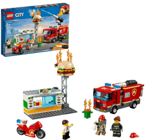 This is an image of kids LEGO City Burger Bar Fire Rescue 60214 Building Kit (327 Pieces)