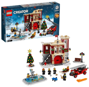 This is an image of kids LEGO Creator Expert Winter Village Fire Station 10263 Building Kit (1166 Pieces)