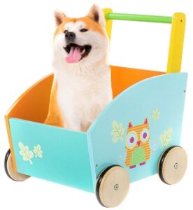 this is an image of kid's labebe shopping cart in multi-colored colors