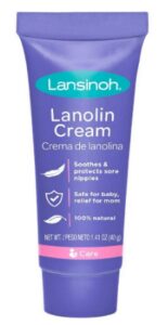 this is an image of woman's lansinoh lanolin nipple cream