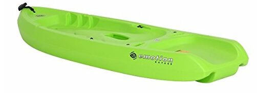 this is an image of a lime green lifetime kayak with paddle