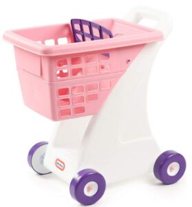 this is an image of kid's little tikes shopping cart in multi-colored colors