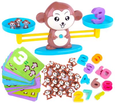 This is an image of kid's monkey balance math game