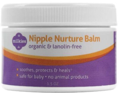 this is an image of woman's milkies nipple nurture balm cream