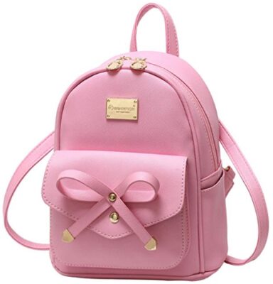 This is an image of teen girls mini packback in pink color