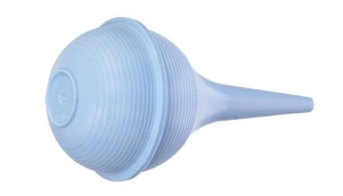 this is an image of a blue bulb nasal aspirator.