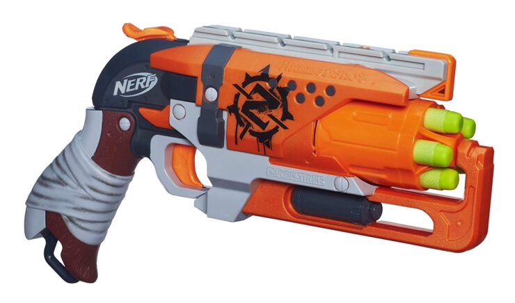 nerf zombie strike hammershot blaster designed for kids
