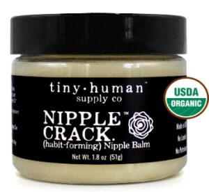 this is an image of woman's nipple crack nipple balm cream