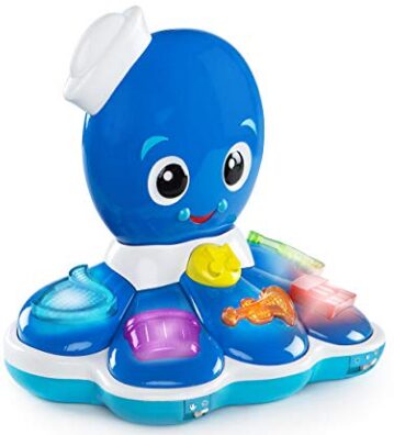 This is an image of a blue ochestra octopus toy for babies by baby einstein