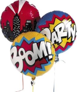 party superher balloons