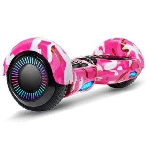 this is an image of a pink camo hoverboard