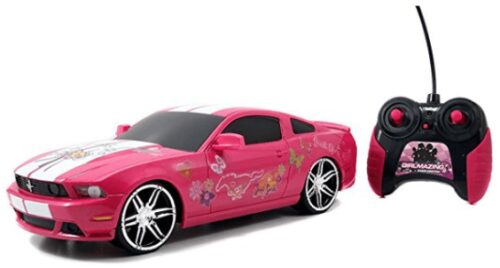 This is an image of girly pink car with remote control 