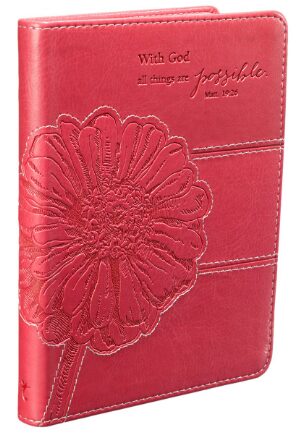 This is an image of sister's daily journal with a quote in pink color